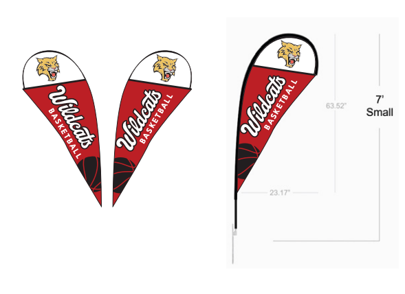 Teardrop Flag ( Double-Sided )